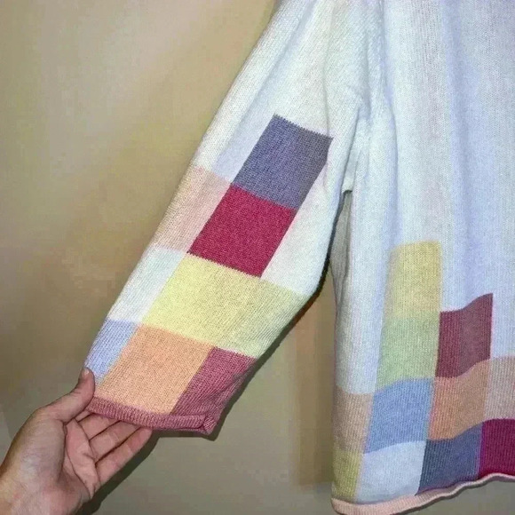 VINTAGE SQUARE COLORFUL CARDIGAN - Picture 5 of 12